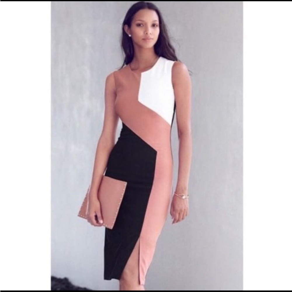 White House Black Market Colorblock Sheath Dress